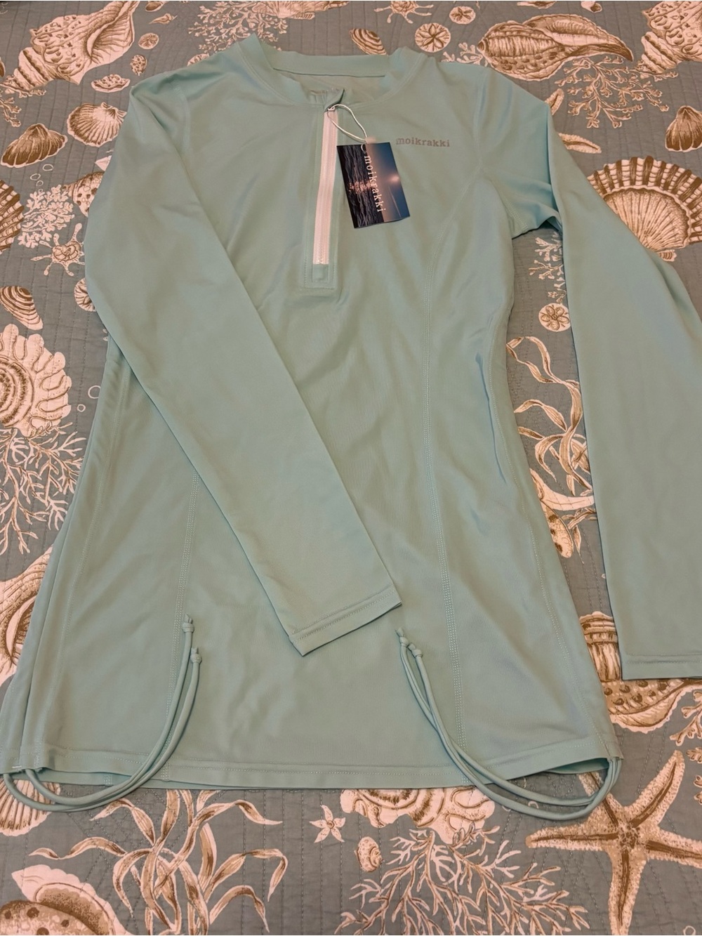 Seafoam Long-Sleeve Swim Coverup Top